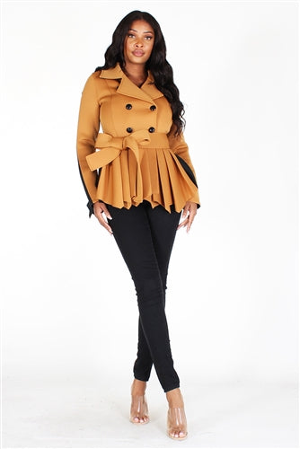 Peplum Top- Nude