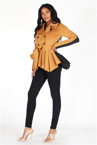 Peplum Top- Nude