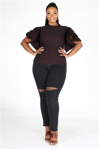 Wild'N Ruffle Sleeve Top