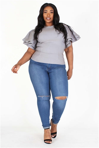 Wild'N Ruffle Sleeve Top