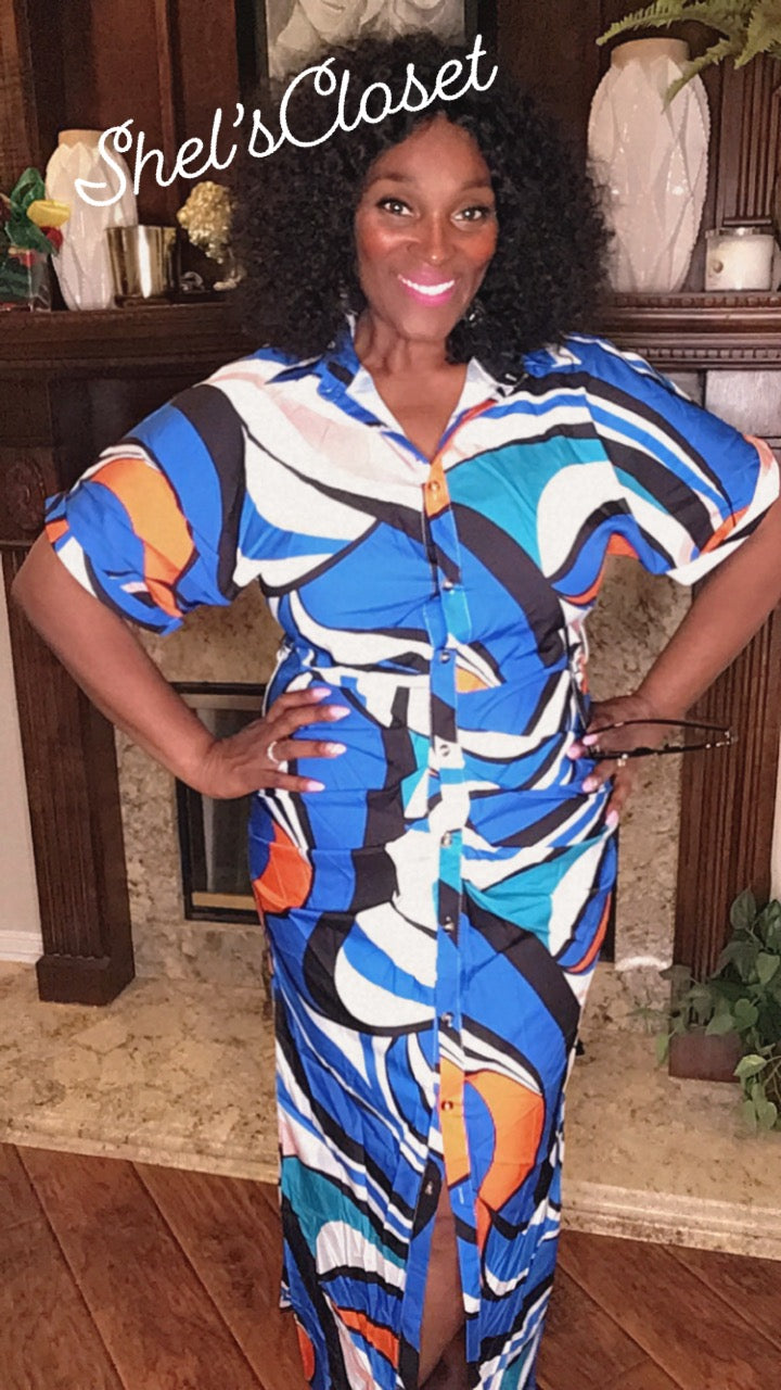 Rouched Mid Quarter Sleeve Dress