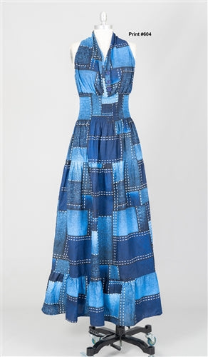 Sleeveless Multiple Print Dress