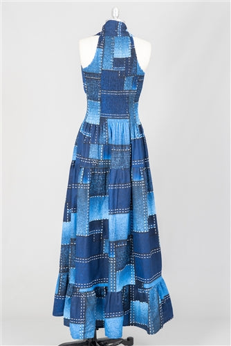 Sleeveless Multiple Print Dress