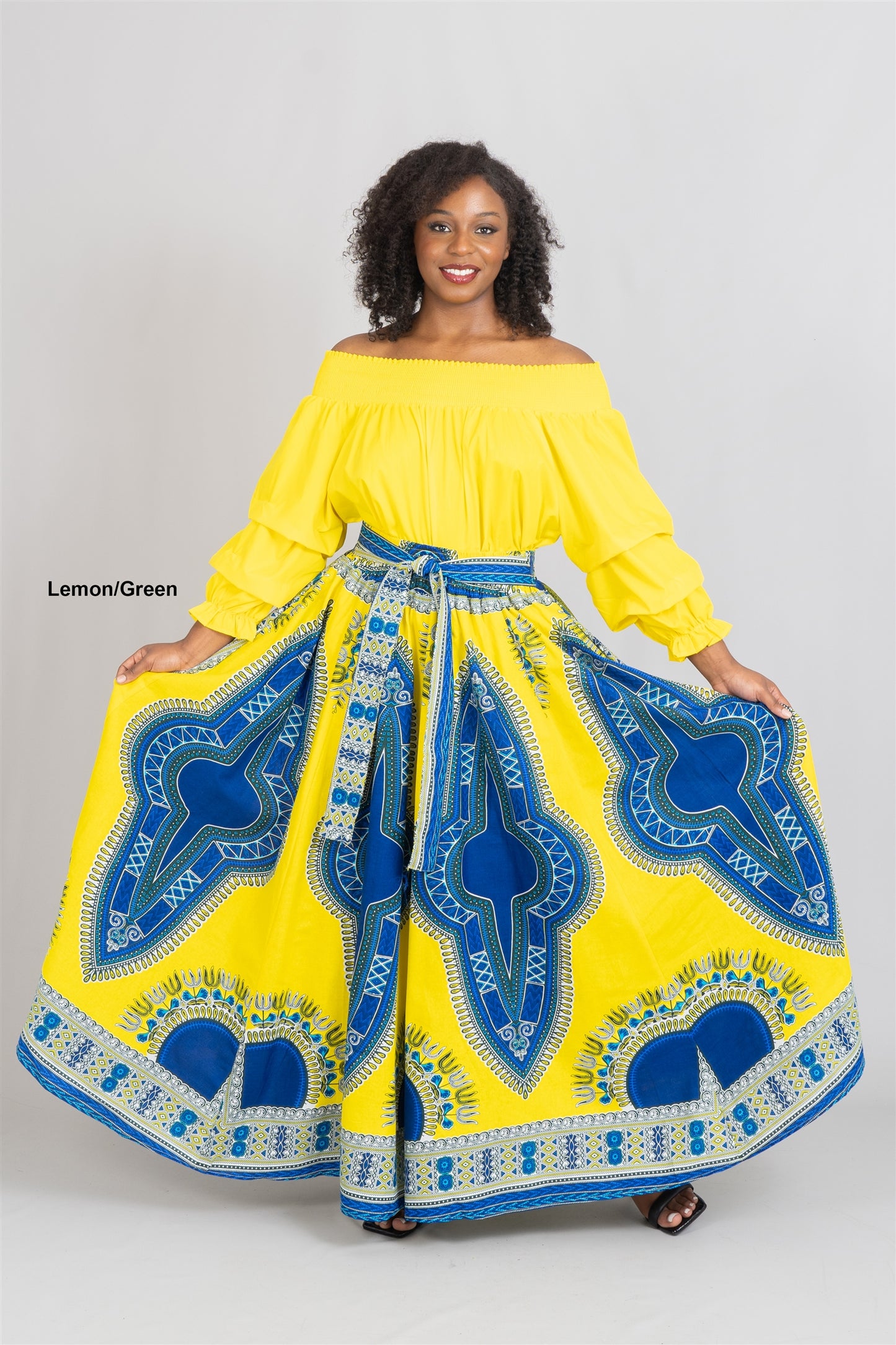Elastic Waist Dashiki Print African Skirts