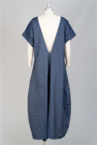 Denim VBack Dress