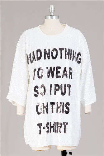 T-shirt Sequin top