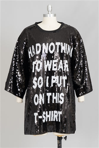 T-shirt Sequin top