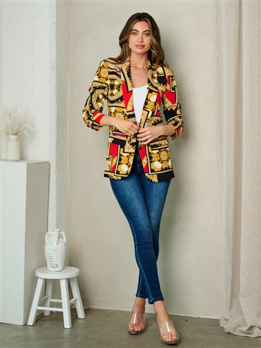Classy Multi Print Blazer