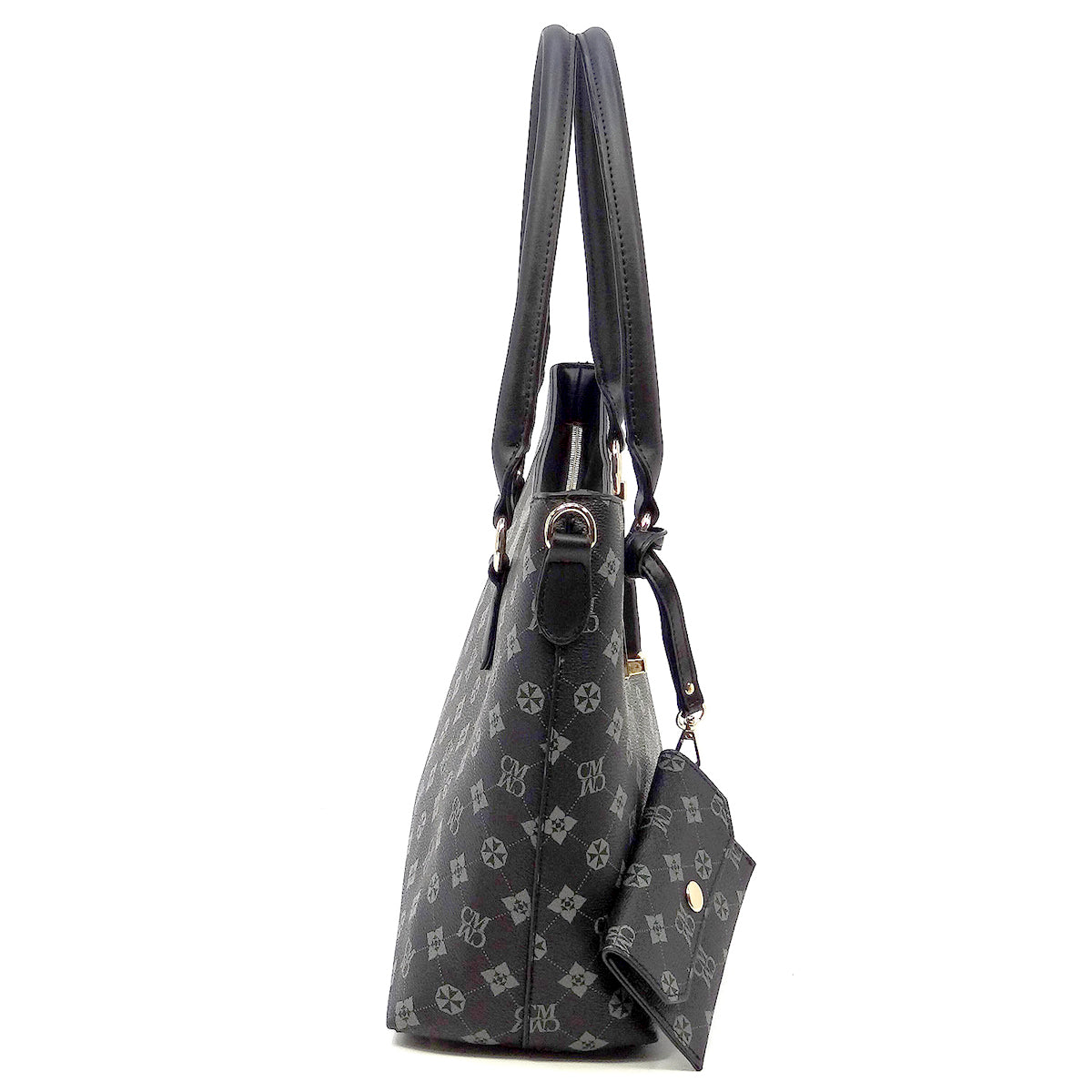 4-IN-1 DESIGNER INSPIRED TOTE SET~BROWN