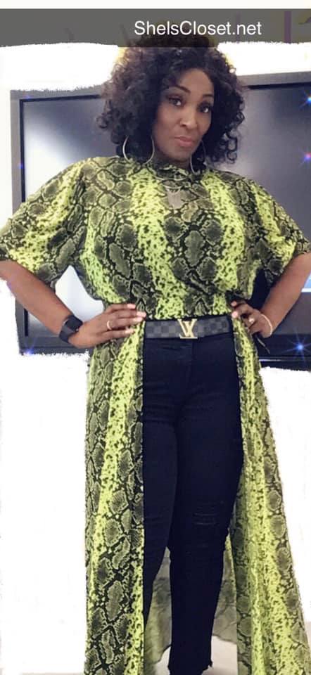 Chiffon Print High-low Top