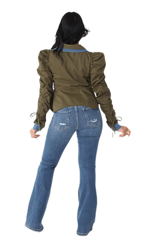 Denim & Solid Top