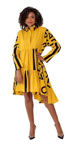 Hi Lo Ruffle Hem Dress