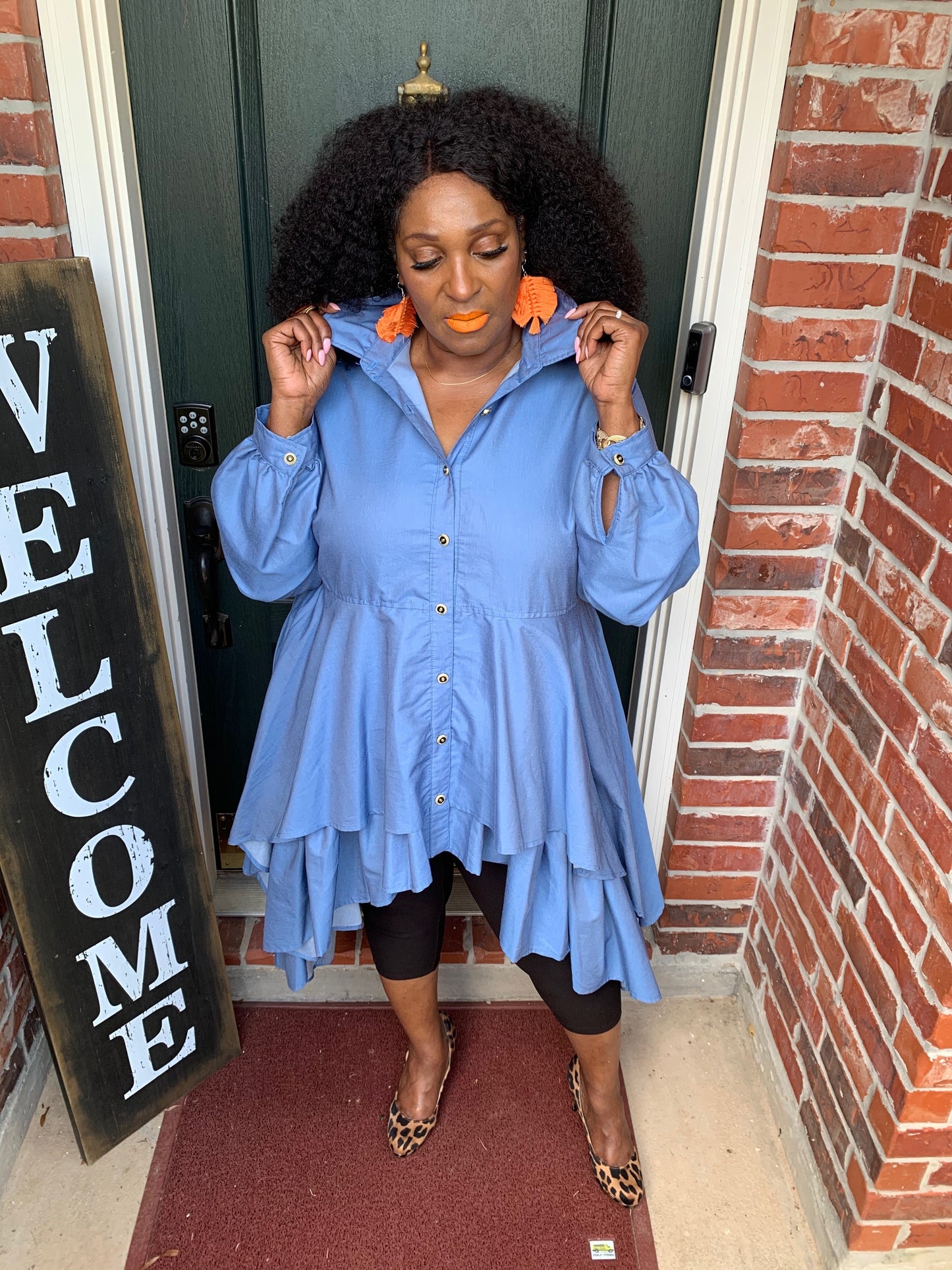 Posh Oh-My Denim Umbrella