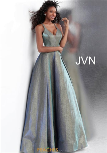 JVN by Jovani Glitter A-line Prom