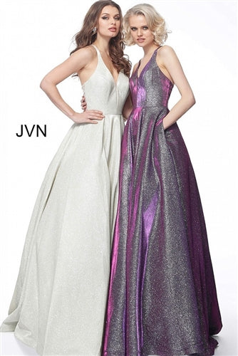 JVN by Jovani Glitter A-line Prom