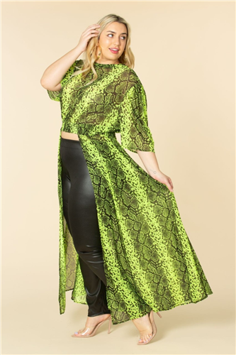 Chiffon Print High-low Top