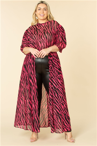 Chiffon Print High-low Top