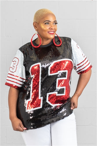 Posh Red Sequin Top