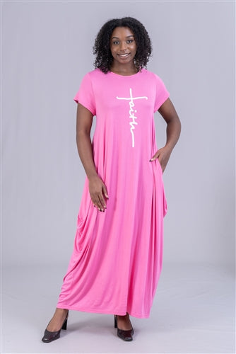 Faith Short Sleeve Maxi Dress