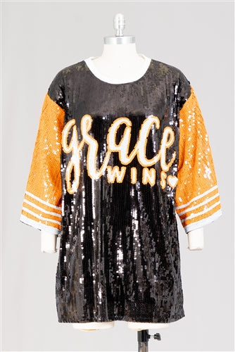 Grace Wins Allover Sequin Tunic Dress