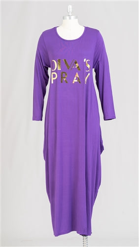 Diva's Pray Maxi Dress w/pockets