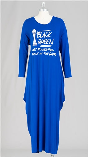 Black Queen Maxi Dress w/pockets