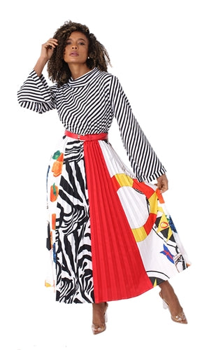 Pleated Print -Every Woman