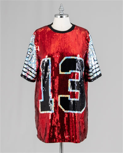 Posh Red Sequin Top