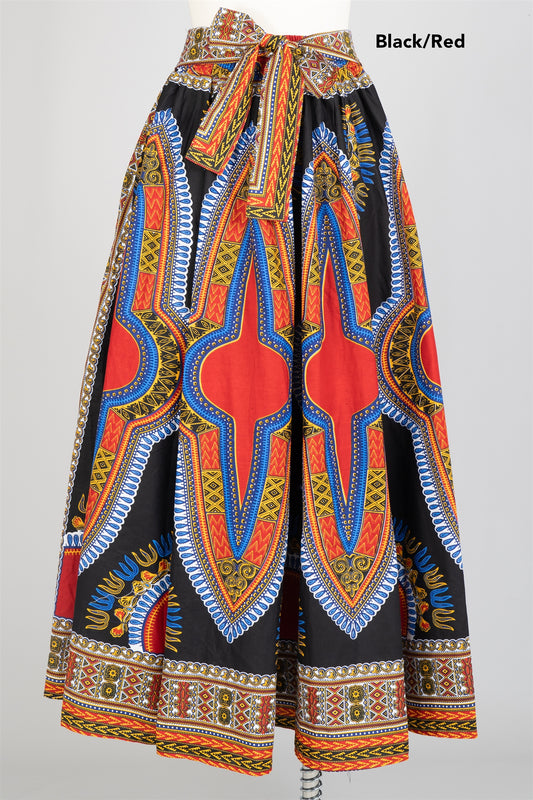 Elastic Waist Dashiki Print African Skirts