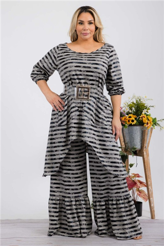 Classy Hi Lo Two Piece Set