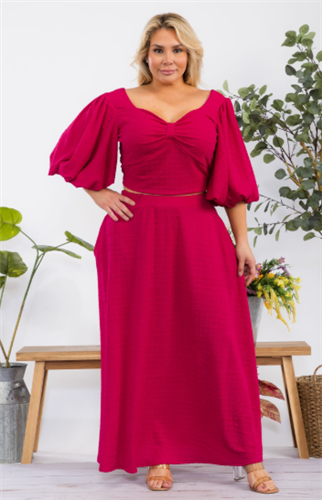 Sassy Two Piece Maxi Skirt Set