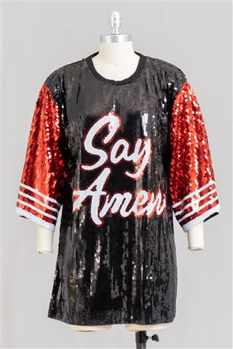 All Over Sequin Tunic Tops