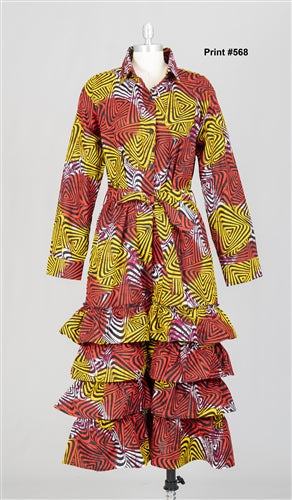 Authentic African Print Dress
