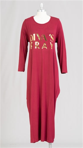 Diva's Pray Maxi Dress w/pockets