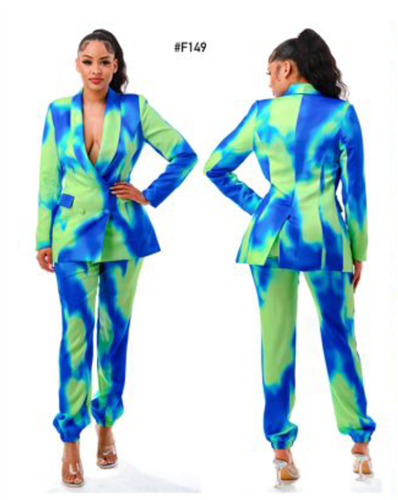 Highlights in Effect Pant Suit